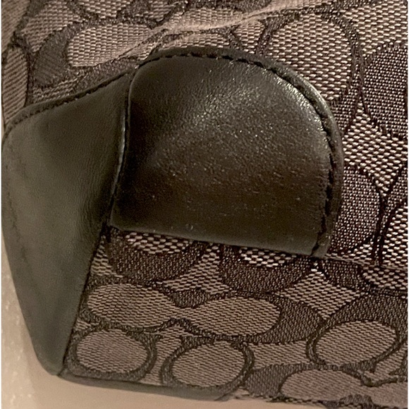 Coach | LIKE NEW | Grey/Black Canvas and Leather Small Kelsey Tote - Picture 6 of 11
